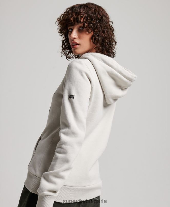 Superdry облекло N00H3280 светло сив Жени украсена качулка