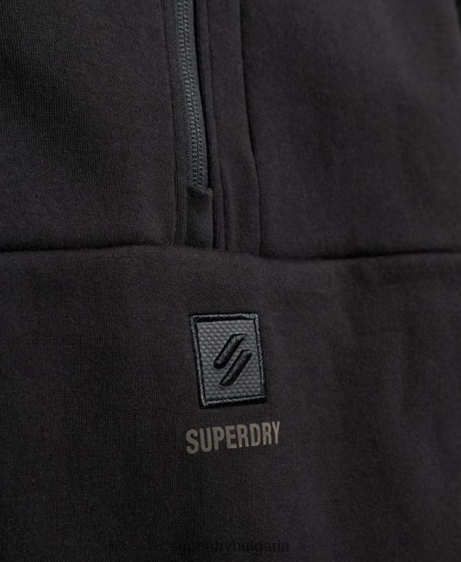Superdry облекло N00H3281 черен Жени суичър с половин цип tech batwing