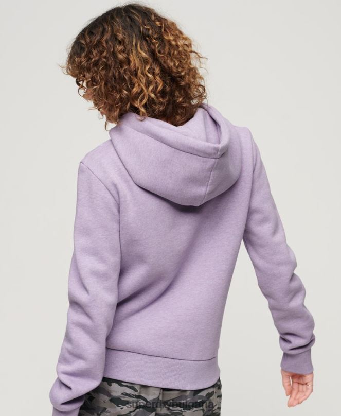 Superdry облекло N00H3282 лилаво Жени неонова ретро качулка с лого