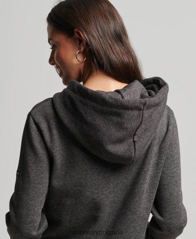 Superdry облекло N00H3295 тъмно сив Жени качулка интерес за място