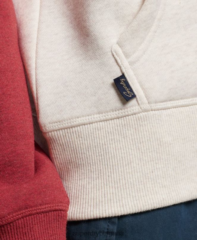 Superdry облекло N00H3296 червен Жени бейзболна качулка с ретро лого и цип