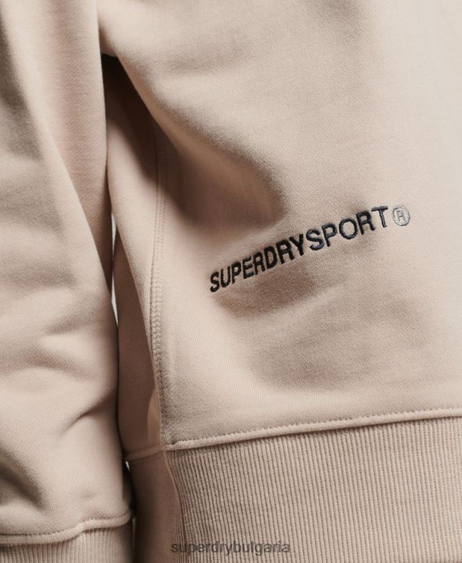 Superdry облекло N00H3309 бежово Жени core crew суичър