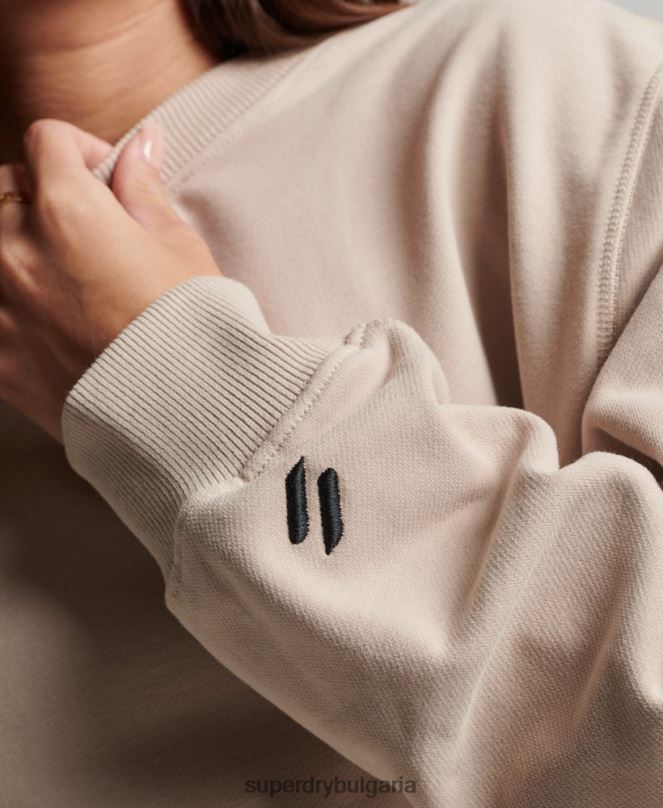 Superdry облекло N00H3309 бежово Жени core crew суичър