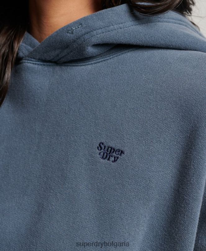 Superdry облекло N00H3311 военноморски флот Жени измиване на качулка