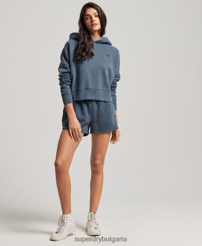 Superdry облекло N00H3311 военноморски флот Жени измиване на качулка