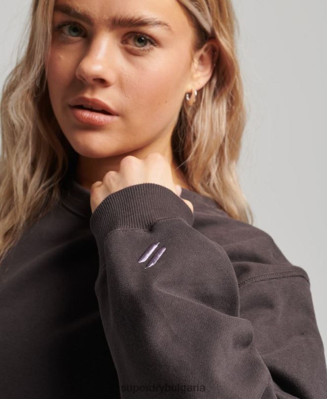 Superdry облекло N00H3313 сиво Жени core crew суичър