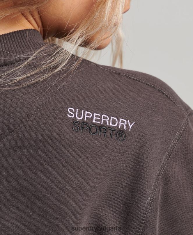 Superdry облекло N00H3313 сиво Жени core crew суичър