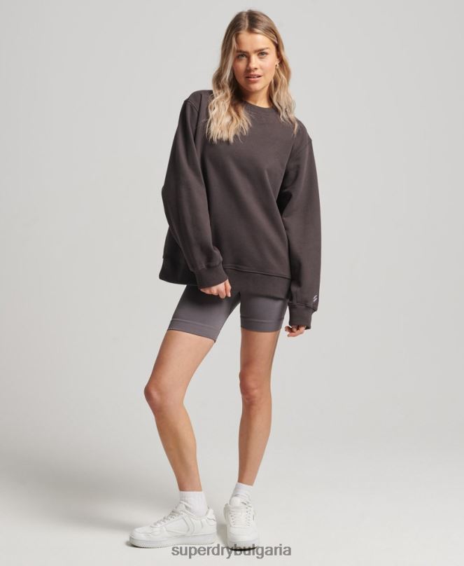 Superdry облекло N00H3313 сиво Жени core crew суичър