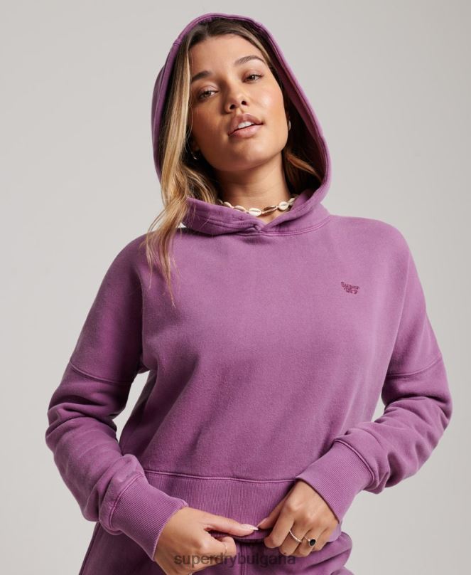 Superdry облекло N00H3318 лилаво Жени измиване на качулка