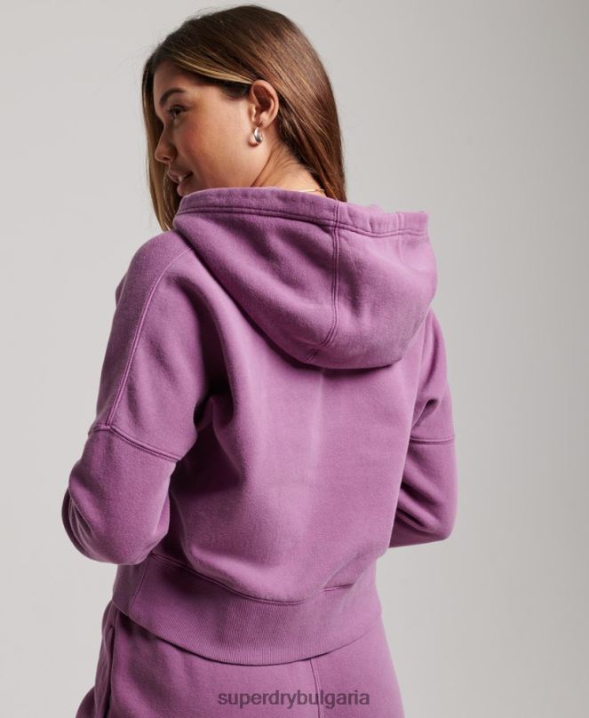 Superdry облекло N00H3318 лилаво Жени измиване на качулка