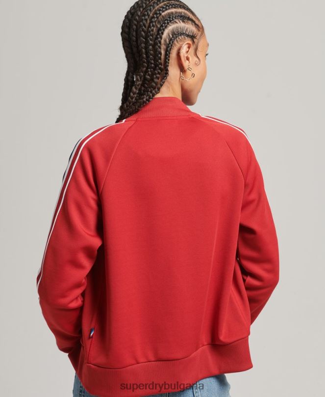 Superdry облекло N00H3333 червен Жени горнище от трико