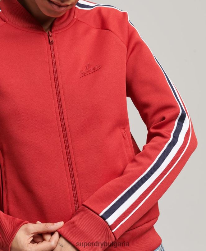 Superdry облекло N00H3333 червен Жени горнище от трико