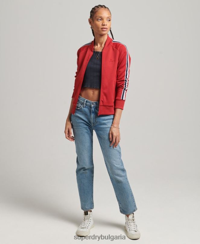 Superdry облекло N00H3333 червен Жени горнище от трико