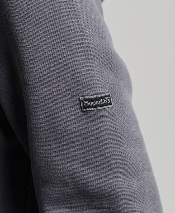 Superdry облекло N00H3337 тъмно сив Жени инди марка качулка