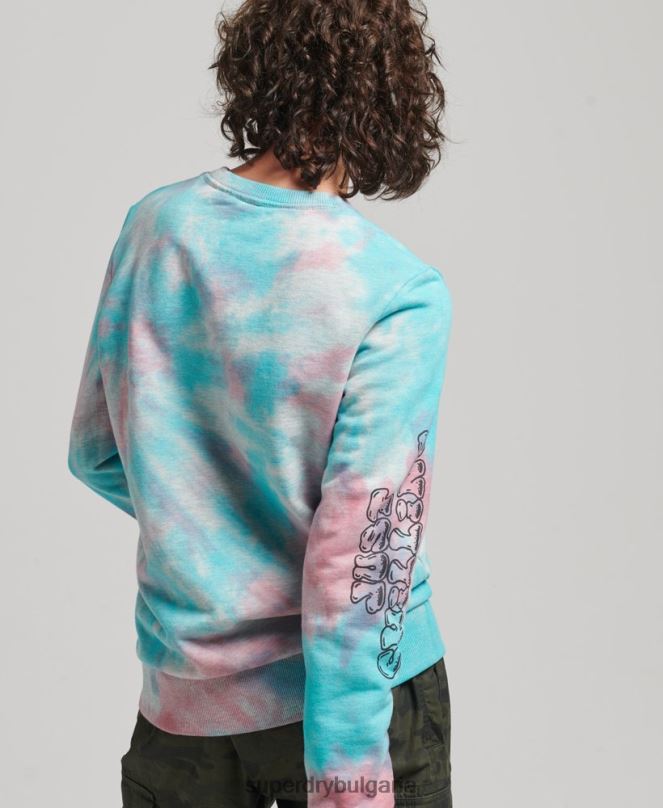 Superdry облекло N00H3340 сиво Жени графичен суичър в гората