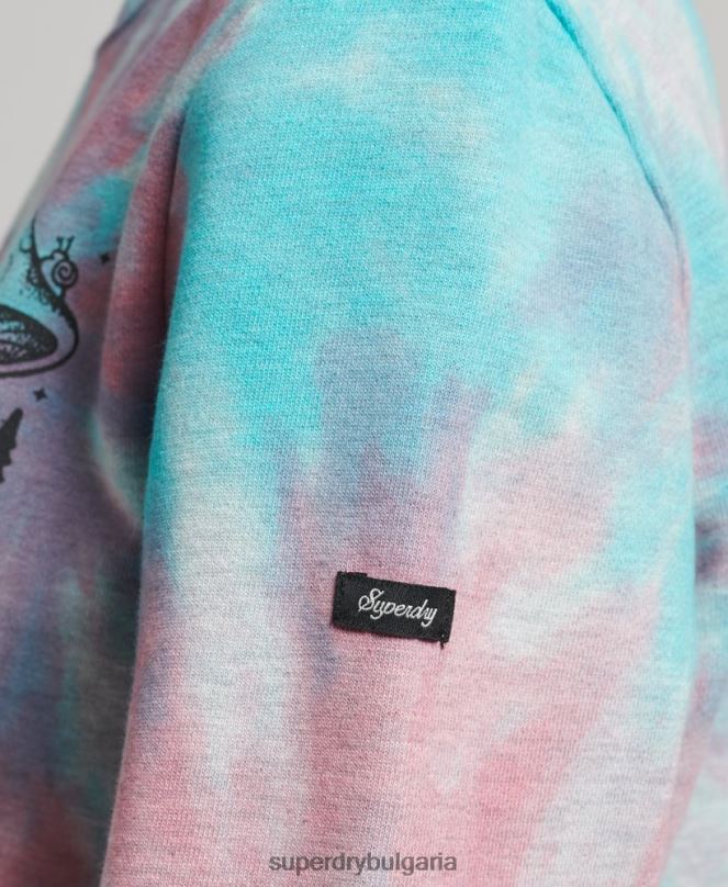 Superdry облекло N00H3340 сиво Жени графичен суичър в гората