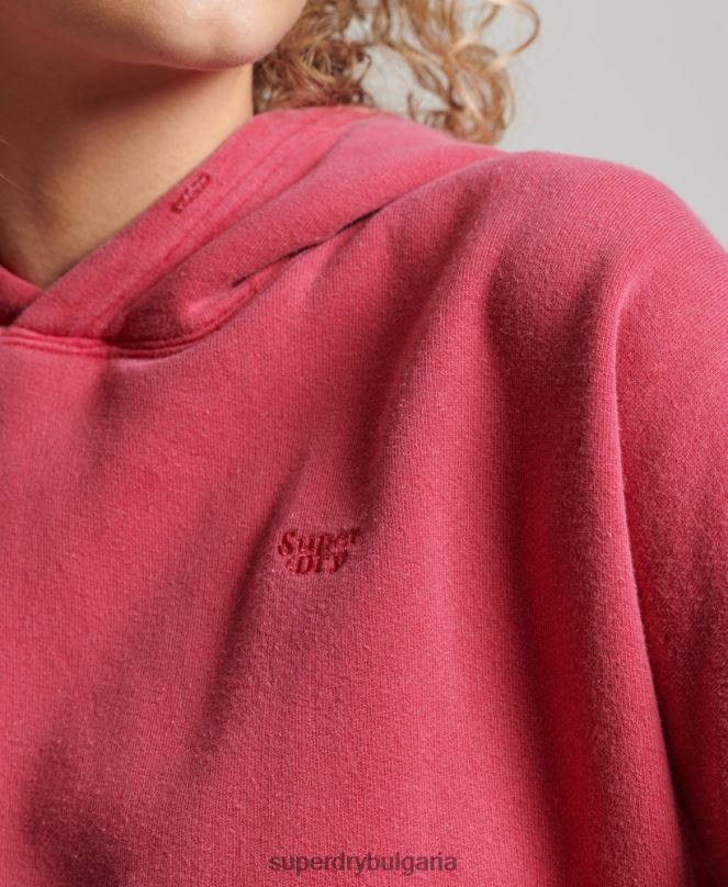 Superdry облекло N00H3353 розово Жени измиване на качулка
