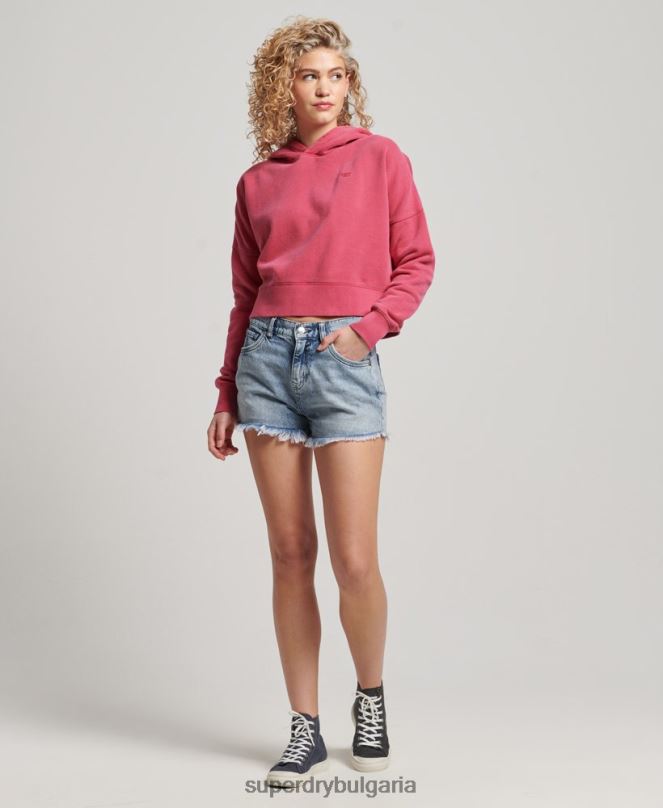 Superdry облекло N00H3353 розово Жени измиване на качулка