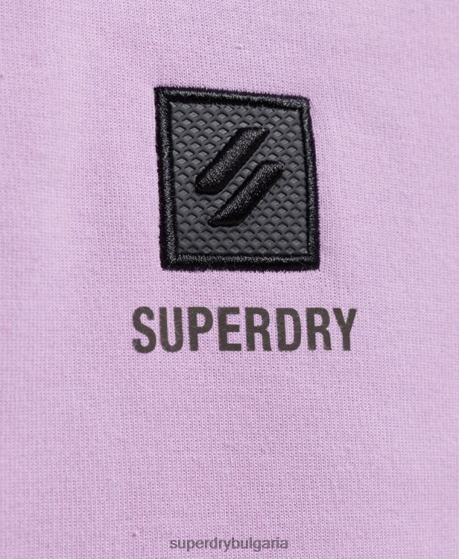 Superdry облекло N00H3354 лилаво Жени суичър с половин цип tech batwing
