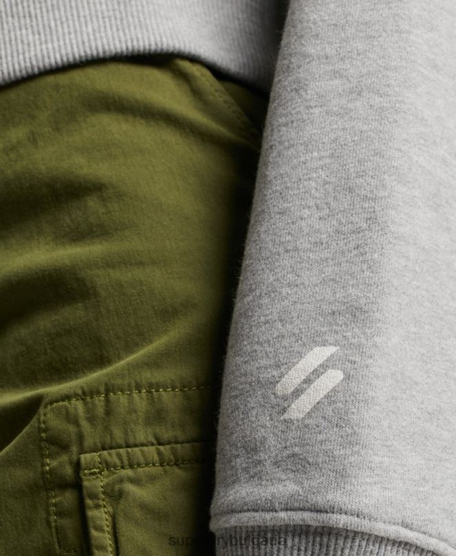 Superdry облекло N00H3357 сиво Жени core sport горнище с половин цип