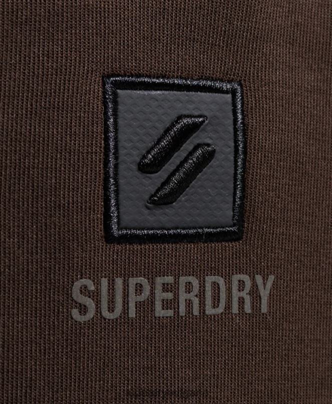 Superdry облекло N00H3364 кафяво Жени суичър с половин цип tech batwing