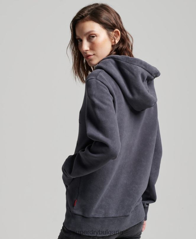 Superdry облекло N00H3367 черен Жени качулка от магазин за ретро стоки