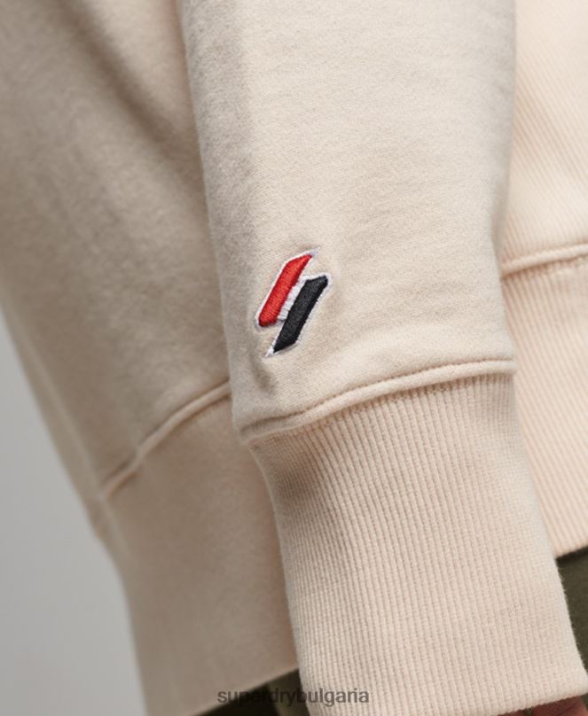 Superdry облекло N00H3369 сметана Жени хералдичен голям суичър на екипажа