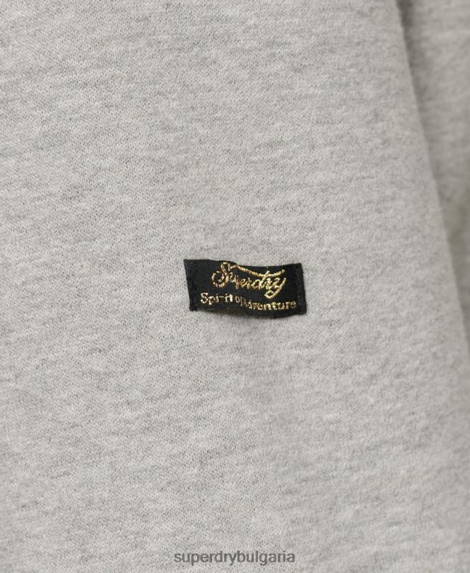 Superdry облекло N00H3370 светло сив Жени ретро лого първокласни стоки с флорална качулка