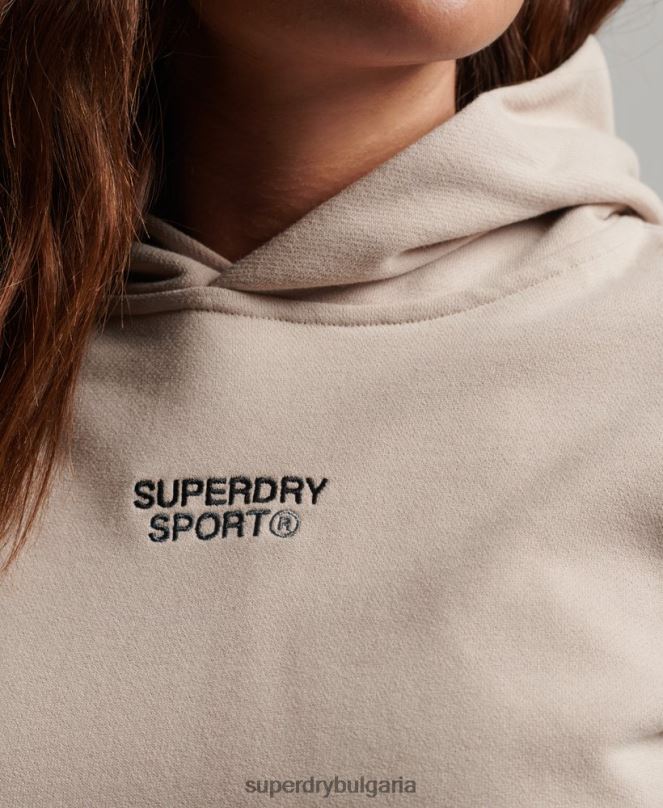 Superdry облекло N00H3381 бежово Жени core oversize hoodie