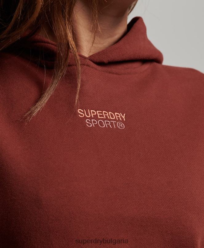 Superdry облекло N00H3392 кафяво Жени core oversize hoodie