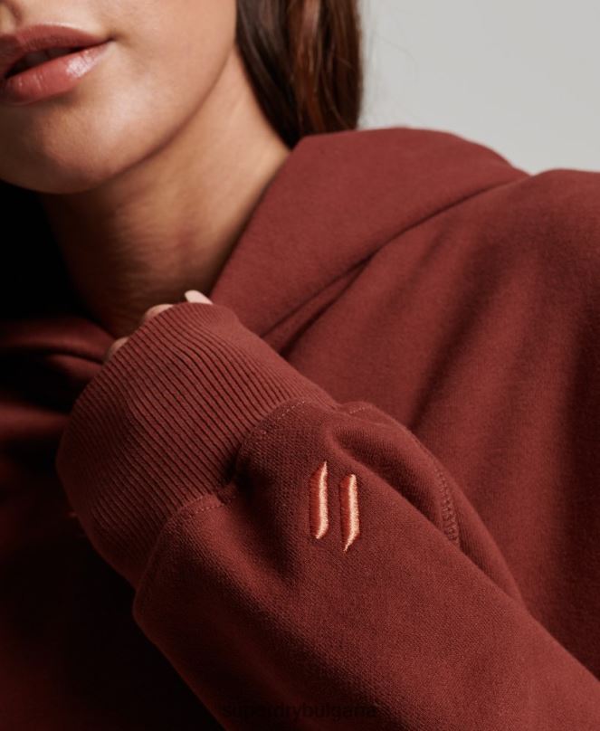 Superdry облекло N00H3392 кафяво Жени core oversize hoodie