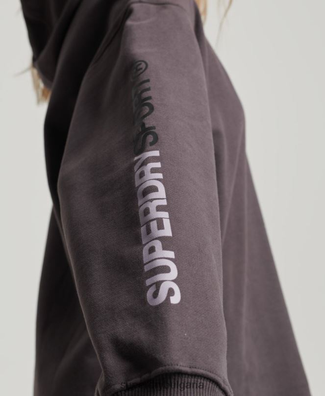 Superdry облекло N00H3394 сиво Жени core oversize hoodie