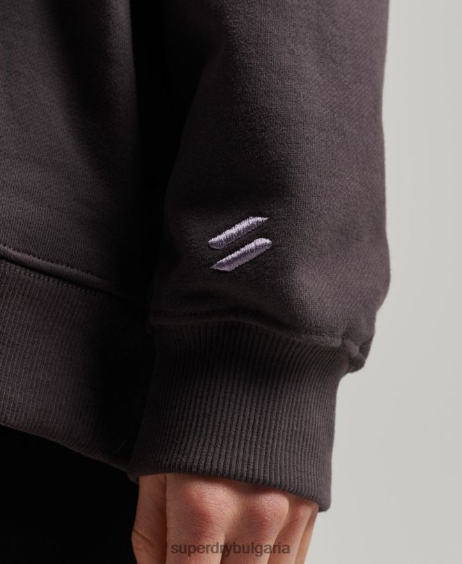 Superdry облекло N00H3394 сиво Жени core oversize hoodie