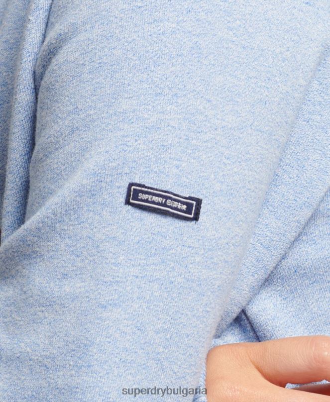 Superdry облекло N00H3397 светло синьо Жени ретро лого наследство качулка