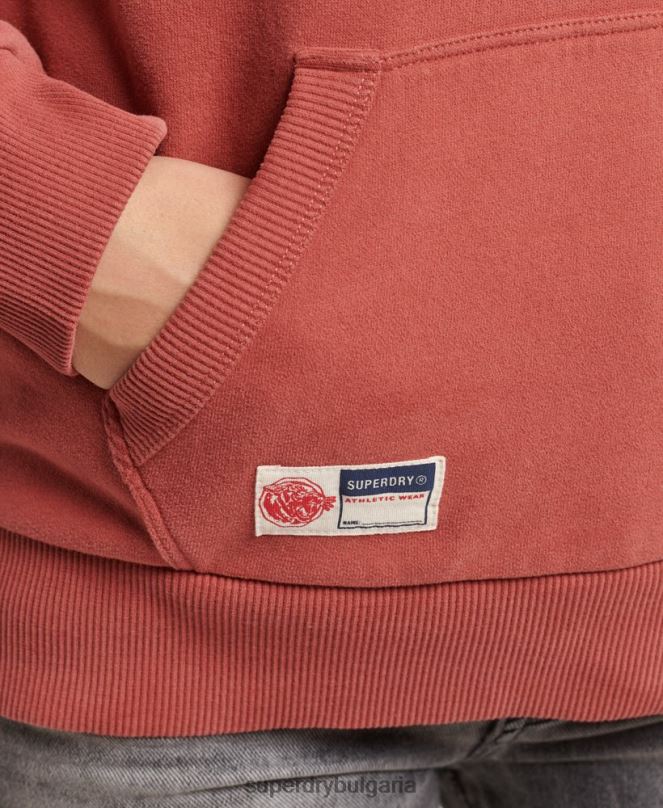 Superdry облекло N00H3398 оранжево Жени колежанска качулка в стил скрипт