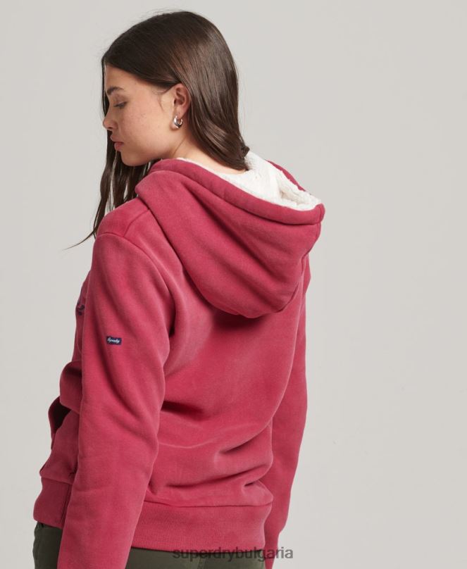 Superdry облекло N00H3399 червен Жени гордост и крафт суичър