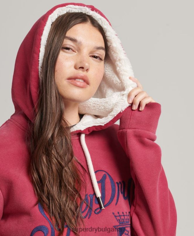 Superdry облекло N00H3399 червен Жени гордост и крафт суичър