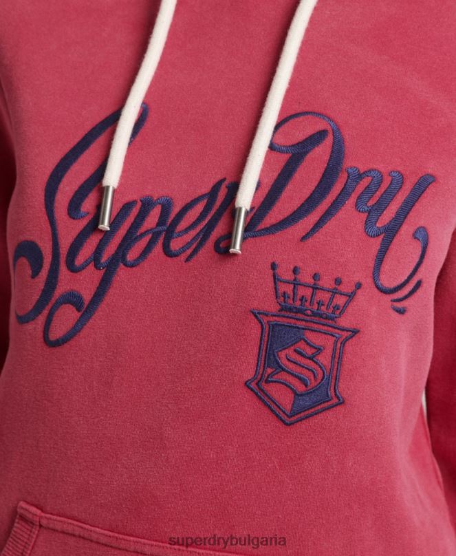 Superdry облекло N00H3399 червен Жени гордост и крафт суичър