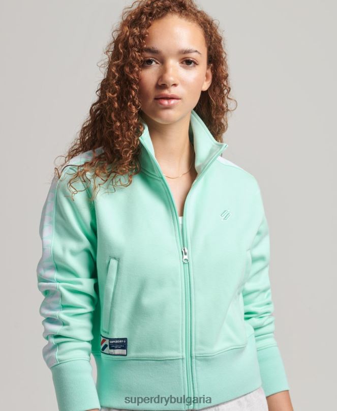 Superdry облекло N00H3420 син Жени горна част на пистата с лого