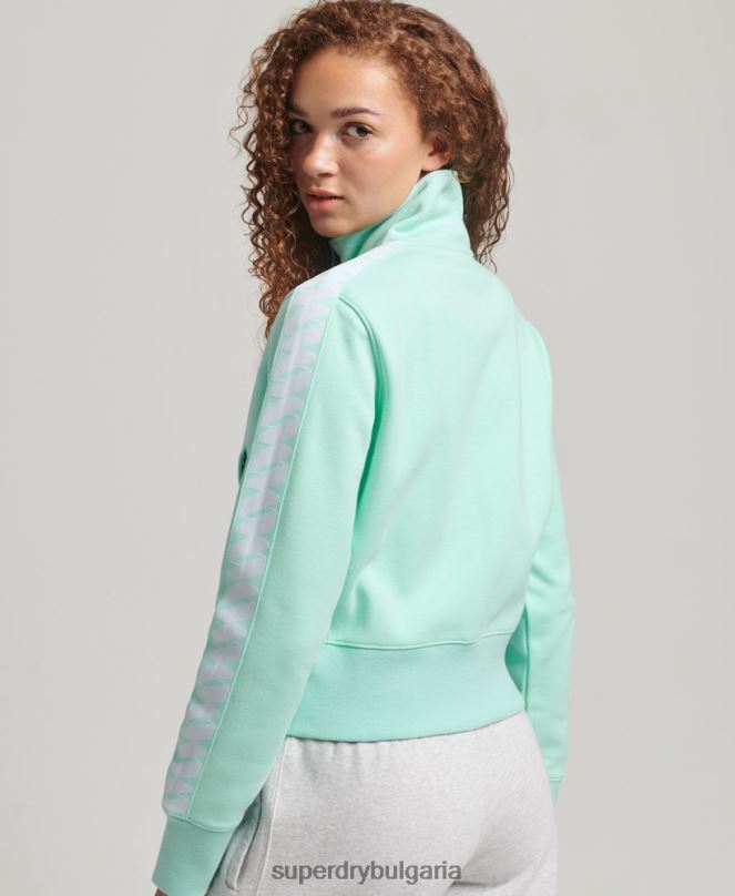 Superdry облекло N00H3420 син Жени горна част на пистата с лого