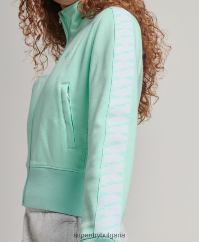 Superdry облекло N00H3420 син Жени горна част на пистата с лого