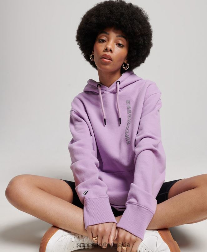 Superdry облекло N00H3438 лилаво Жени кодирана линейна широка качулка