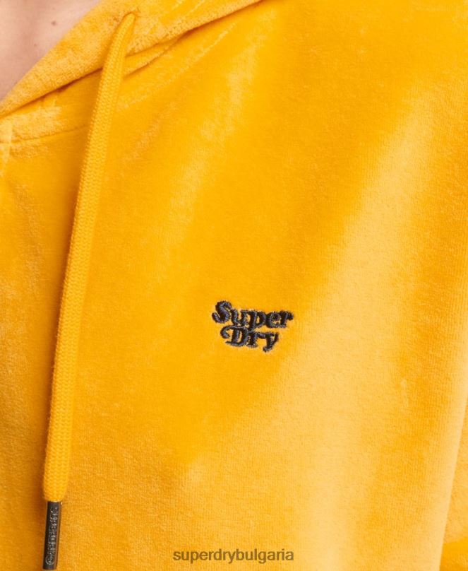 Superdry облекло N00H3439 злато Жени ретро суичър с цип