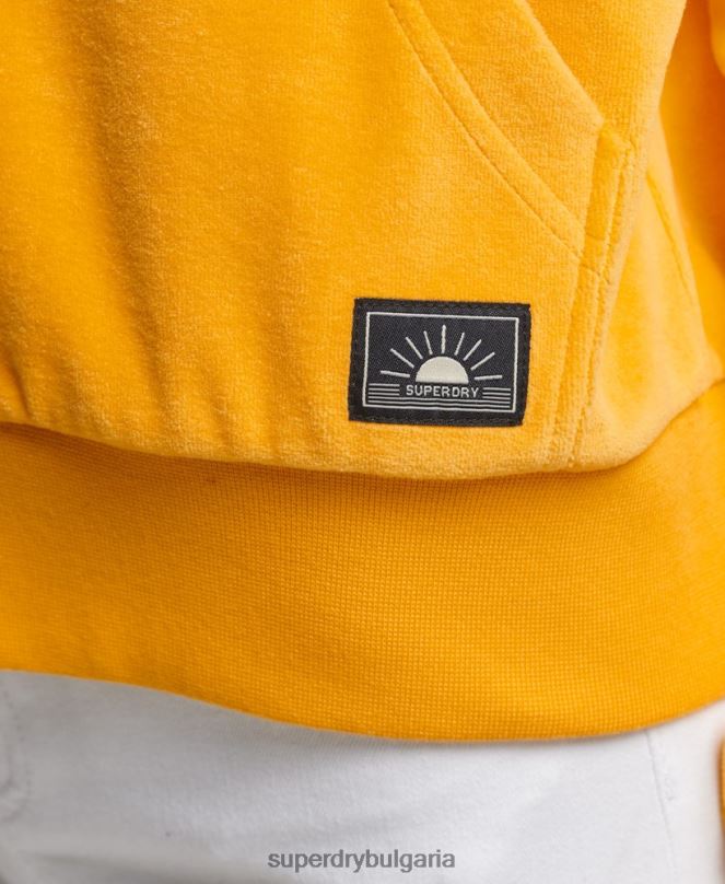 Superdry облекло N00H3439 злато Жени ретро суичър с цип
