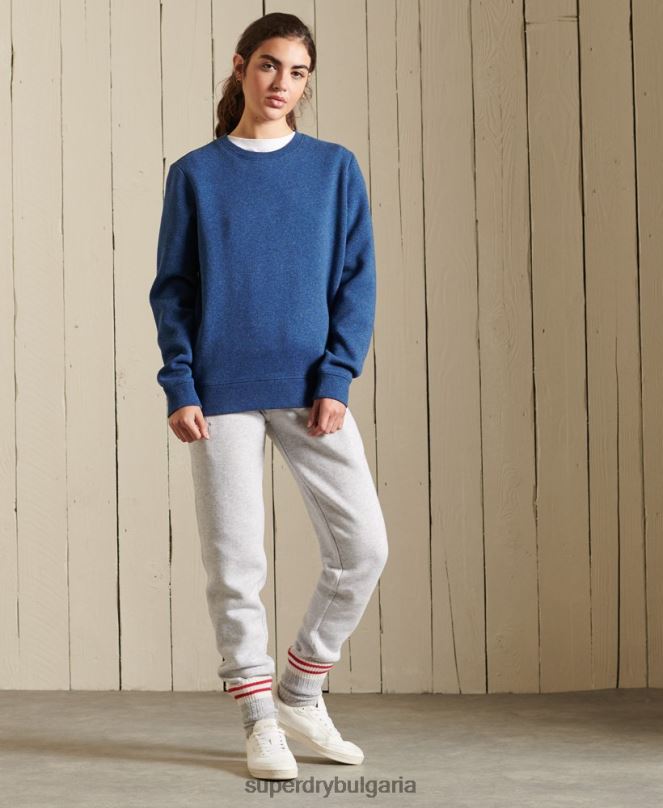 Superdry облекло N00H3455 син Жени винтидж суичър с лого crew