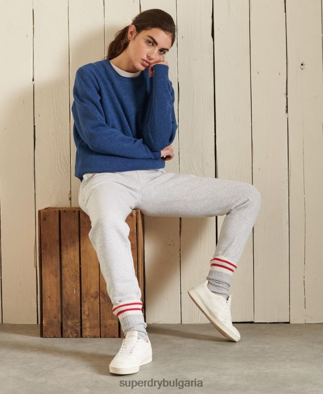 Superdry облекло N00H3455 син Жени винтидж суичър с лого crew