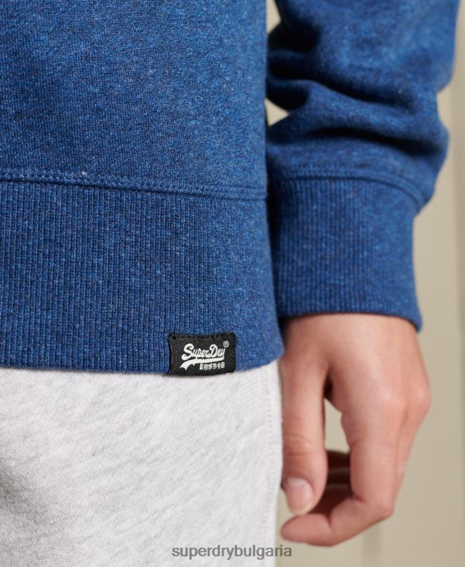 Superdry облекло N00H3455 син Жени винтидж суичър с лого crew
