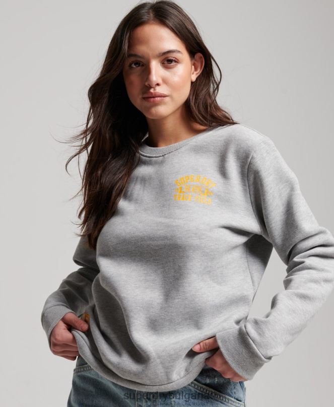 Superdry облекло N00H3457 сиво Жени суичър за лека атлетика