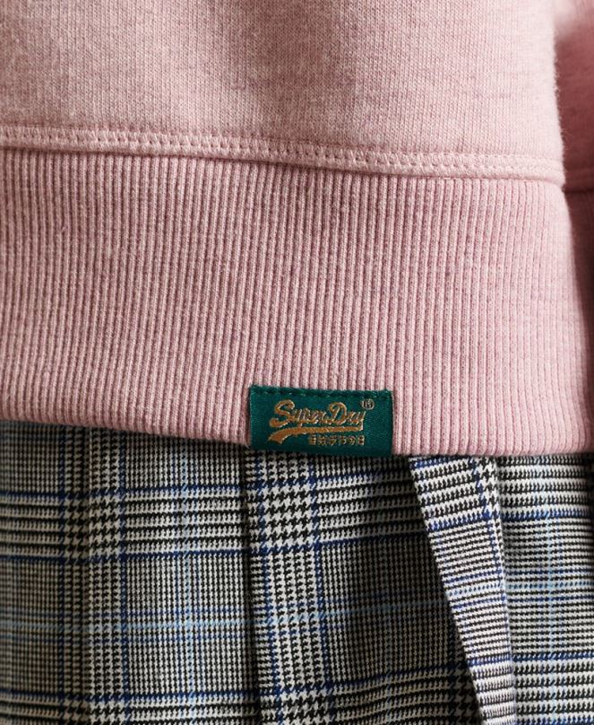 Superdry облекло N00H3467 розово Жени винтидж суичър с лого crew