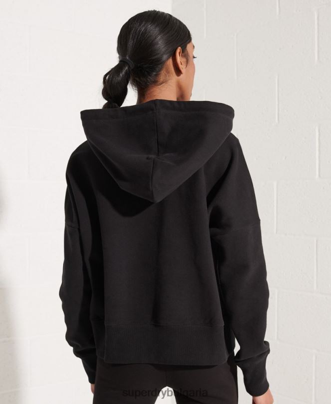 Superdry облекло N00H3470 черен Жени суичър с лого за съдействие